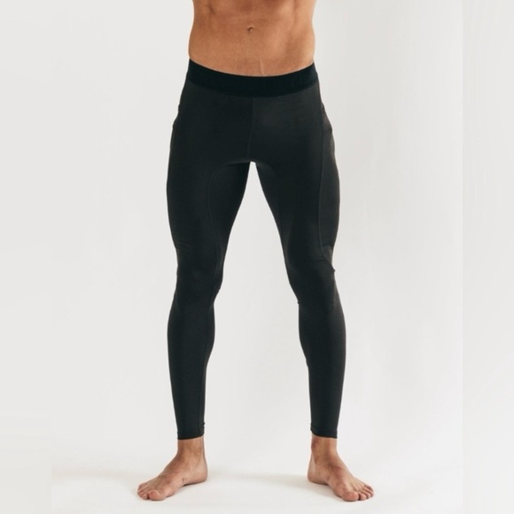 Alphalete black Collective Training Tights Leggings men's size small EUC - Picture 2 of 9